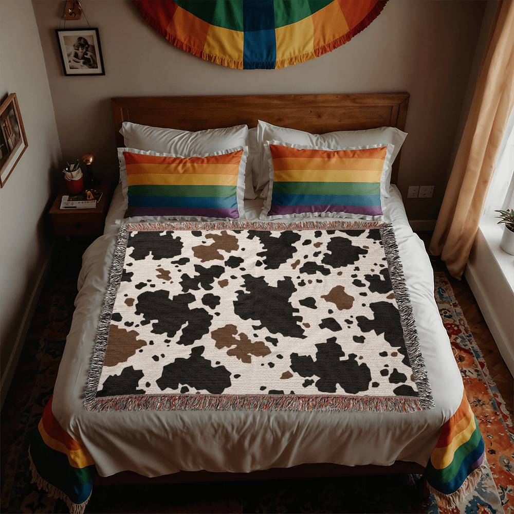 Stay Warm and Stylish with a Cow Print Blanket