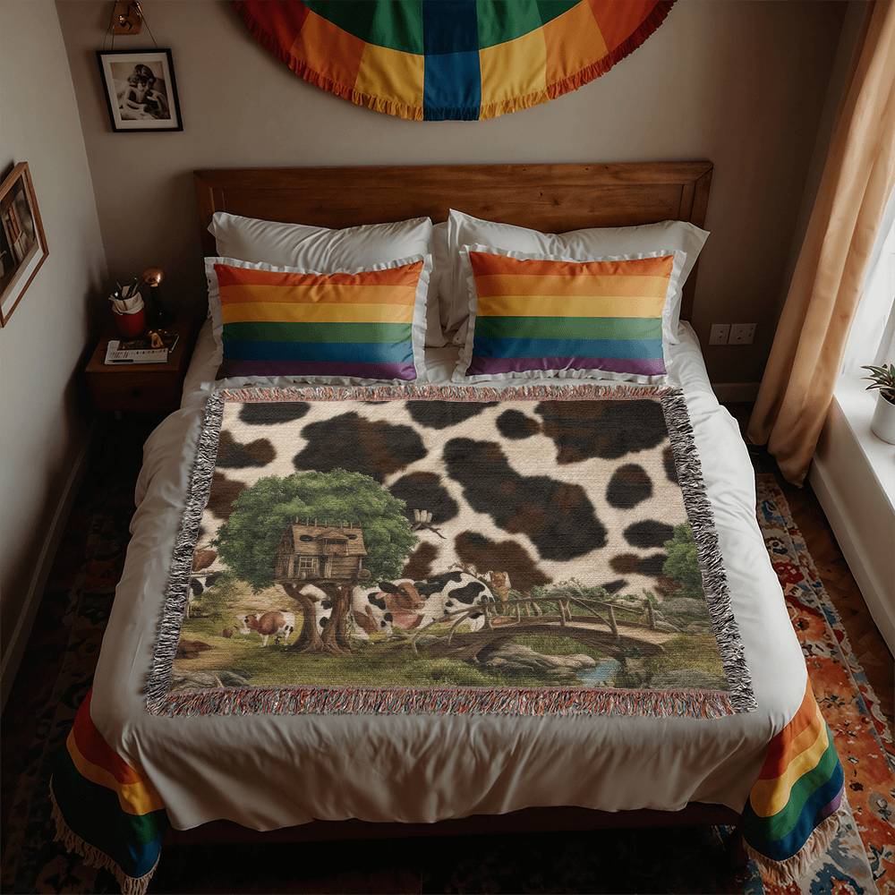 Stay Warm and Stylish with a Cow Print Blanket