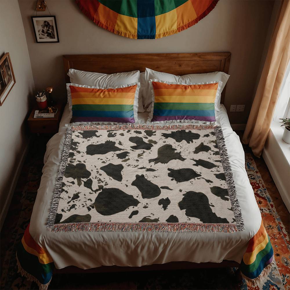 Stay Warm and Stylish with a Cow Print Blanket