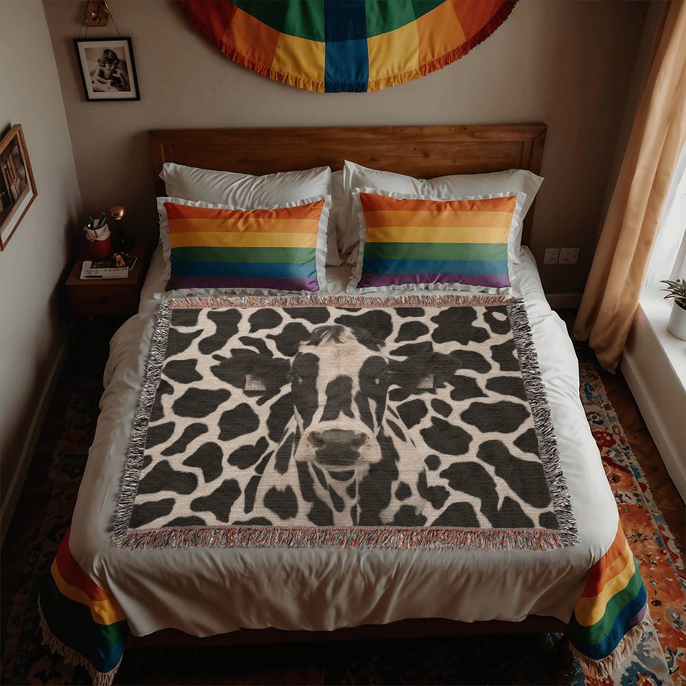 Stay Warm and Stylish with a Cow Print Blanket