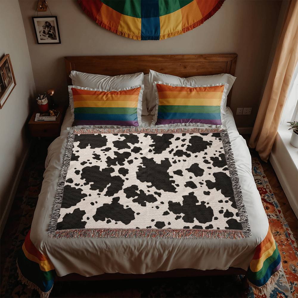 Stay Warm and Stylish with a Cow Print Blanket