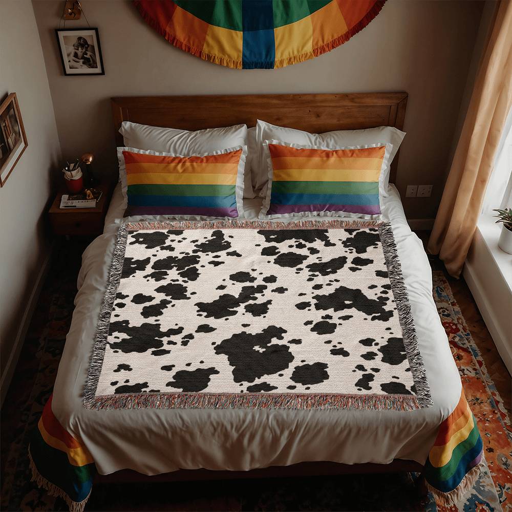 Stay Warm and Stylish with a Cow Print Blanket