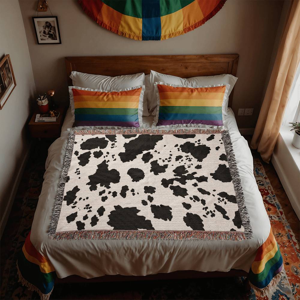 Stay Warm and Stylish with a Cow Print Blanket