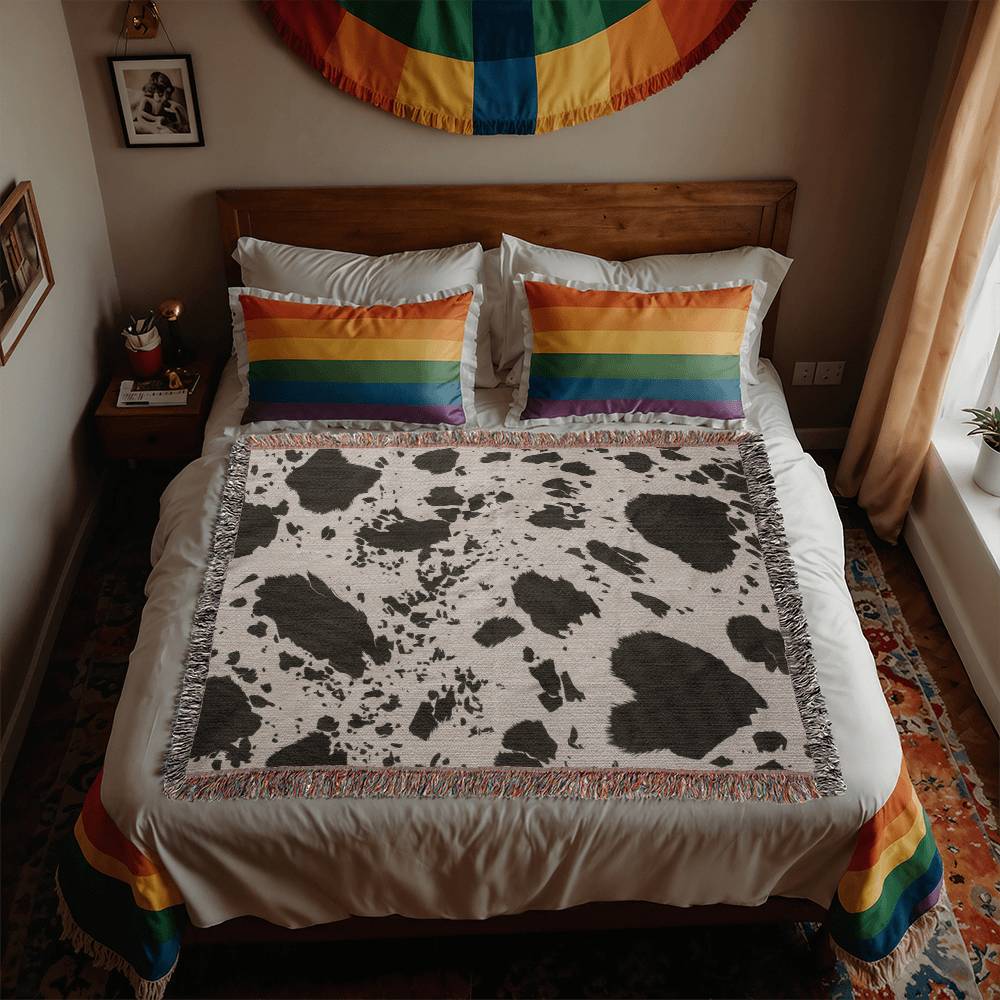 Stay Warm and Stylish with a Cow Print Blanket