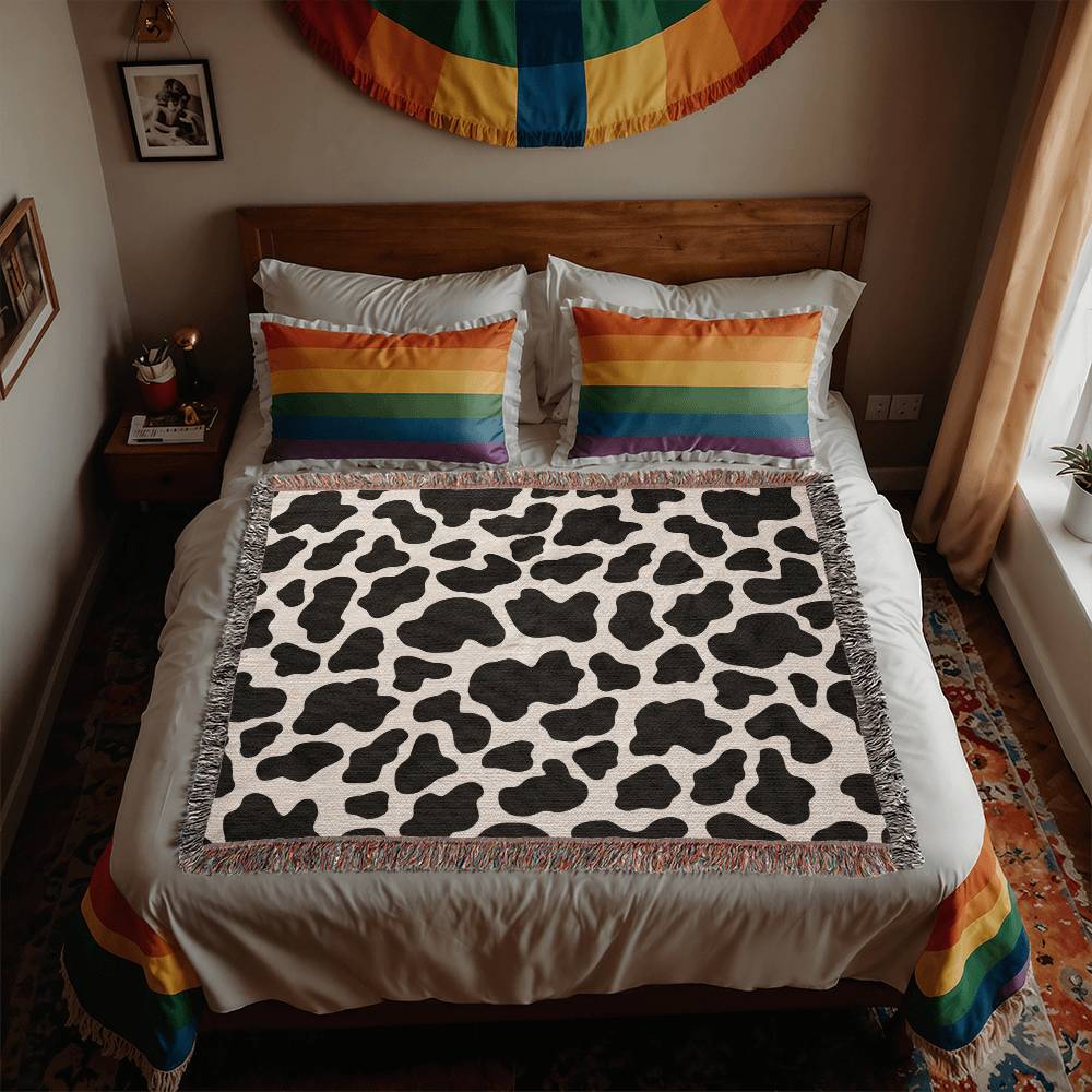 Stay Warm and Stylish with a Cow Print Blanket