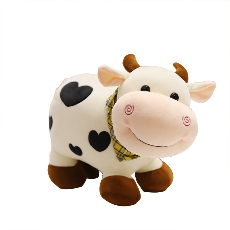 🌈 Fall in love with our Soft Animal Cattle Plush Toy Cartoon. 🐄🧸