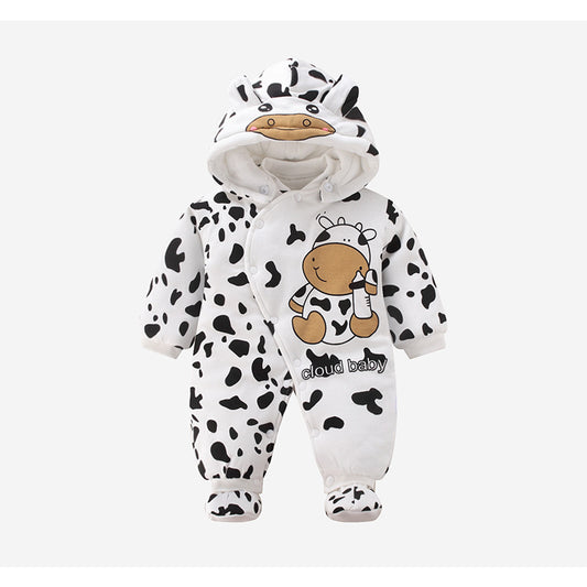 Baby cow one-piece cotton coat