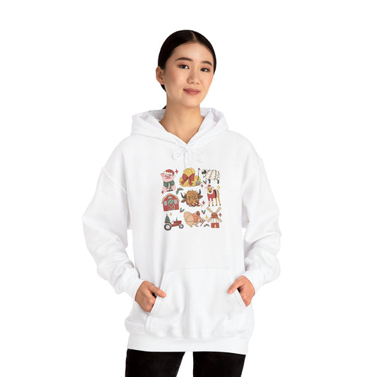 Cozy Up for the Holidays in Style with Christmas Cow Hoodies – Perfect for Farm Animal Lovers