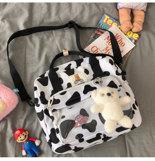 Cow Pattern Shoulder Bag Fashion Backpack