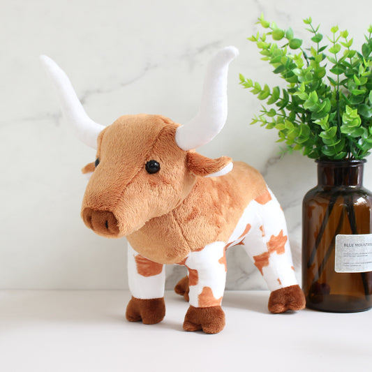 Simulation Longhorn Highland Cow Plush Doll Cartoon Animal