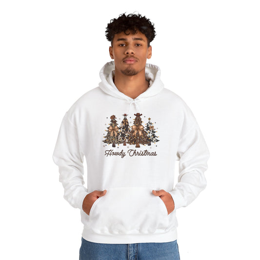 Cow Howdy Christmas Hoodie for a Festive Western Vibe