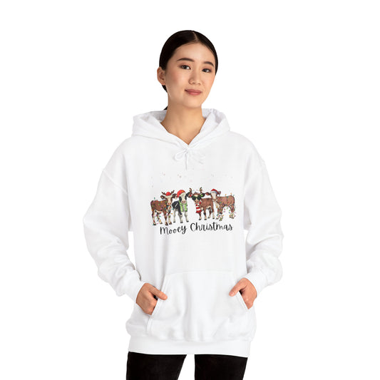 Festive Mooey Christmas Hoodie for Farmhouse Charm