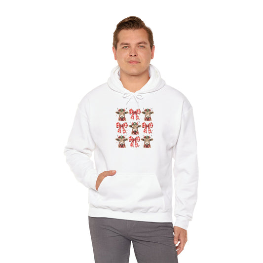 Cozy Cow Christmas Cheer Hoodie for the Holidays