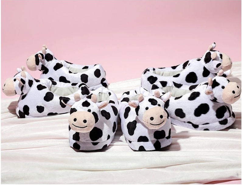 Winter Warm Soft Cow Slippers