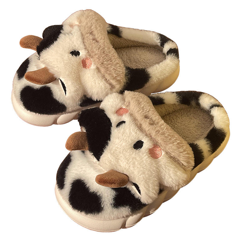 Cartoon Milk Cow Slippers