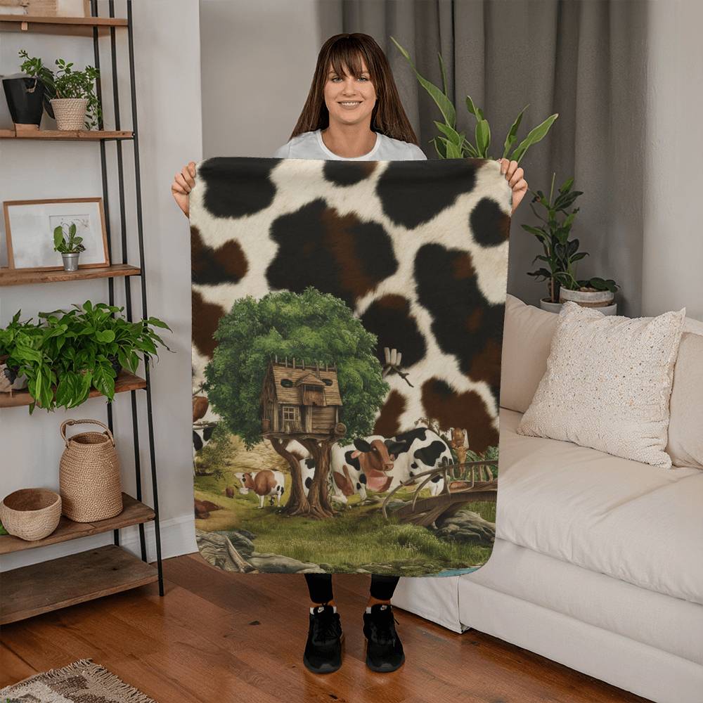 Stay Warm and Stylish with a Cow Print Blanket