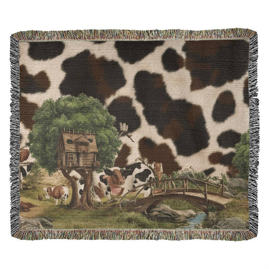 Stay Warm and Stylish with a Cow Print Blanket