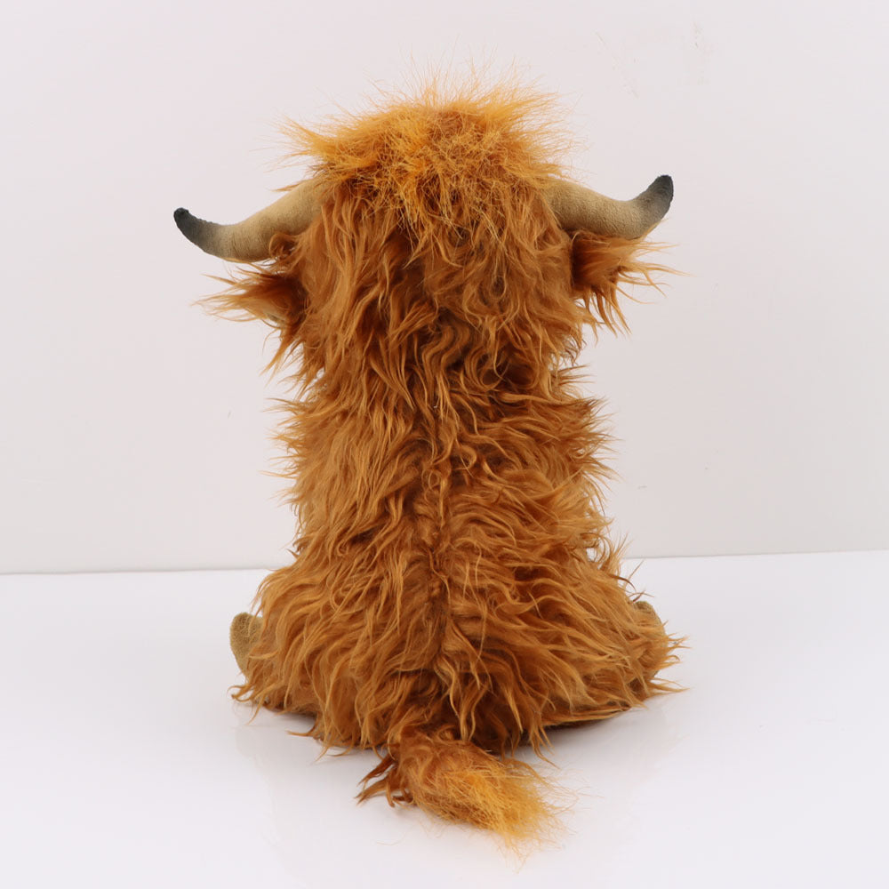 Highland Cow Lover's Dream: 27cm Simulation Highland Cow Plush Toy - A Gift to Cherish