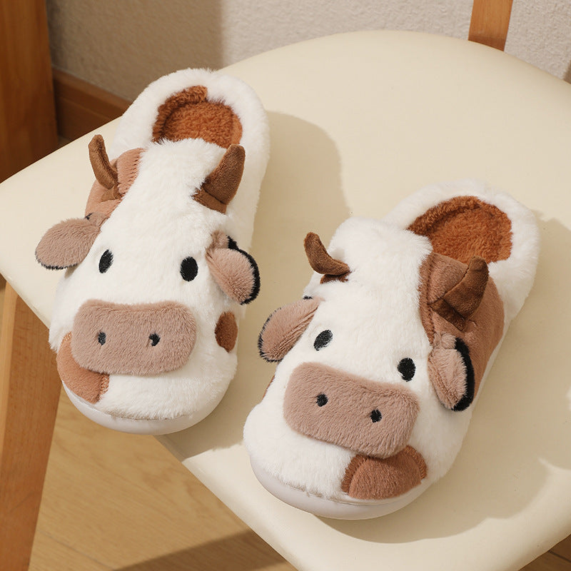 Cartoon Milk Cow Slippers